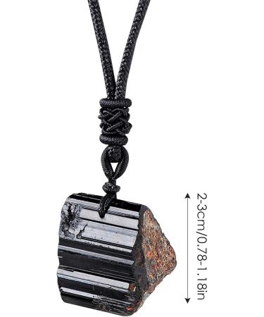Stone Pendant Necklace Black Stone Spiritual Pendant for Meditation - Women's Pendant Necklaces for Working Home Shopping Dating Gathering Traveling Pochy - Buy Online on GoSupps.com