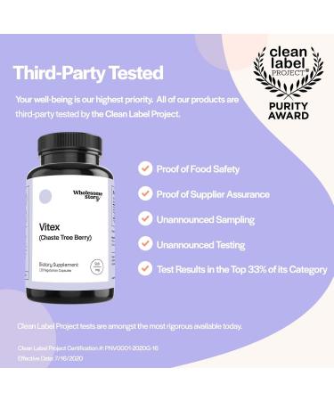 Vitex Chasteberry Supplement for Women - 120 Capsules | Hormone Balance, Fertility & Menopause Support - Buy Online on GoSupps.com