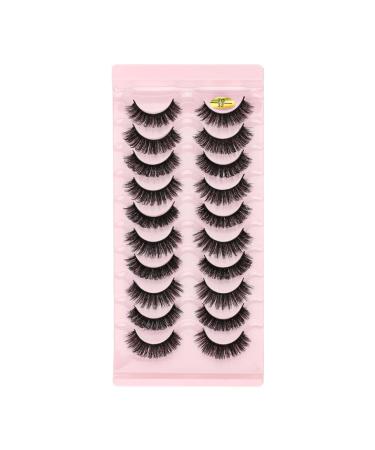 UAMOU Lashes Volume Fluffy Dense Russian Curling Fake Eyelashes Mink Eyes Extension Russian Strip Lashes handmade Cheerfully (Color : 10pairs 7D-32 Size : 2 Boxes)