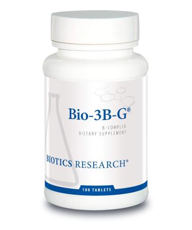 BIOTICS Bio3B G Vitamin B Complex Vitamin B Complex Supplement for Stress Energy and Adrenal Health Gluten Free Supplement Research 180 Tabs - Buy Online on GoSupps.com