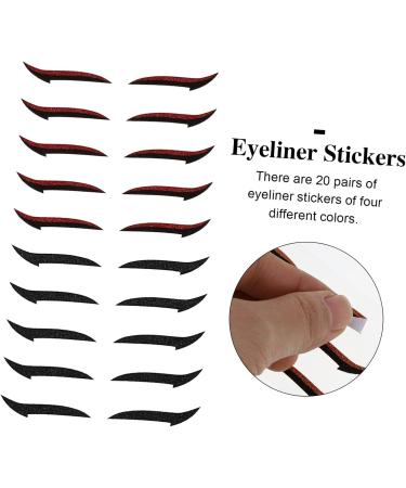 OHPHCALL 20 Pairs Eyeshadow Stickers Eyeliner Stickers Makeup Stickers for Eye Winged Eyeliner Stencil Glue - Buy Online on GoSupps.com