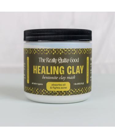 Healing Clay Facial Mask - 1lb - Gentle & Effective Pore Cleansing - Absorbs oil & Fights acne - NEW