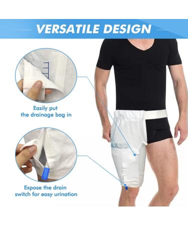 Catheter Leg Bag Holder - Foley Catheter Stabilization Device & Nephrostomy Bag Strap (XL) - White | Secure Urine Drainage Solutions - Buy Online on GoSupps.com