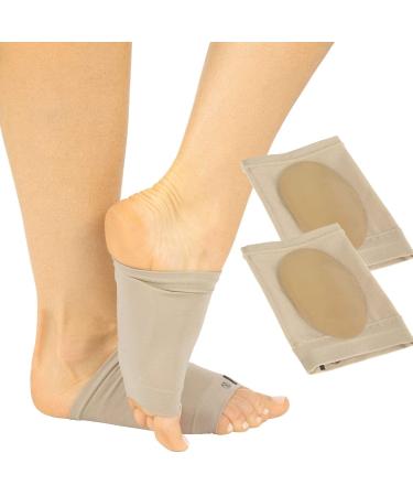 Foot Care Plantar Fasciitis Arch Support Sleeves - Pain Relief & Muscle Relaxation - Soft Neoprene Cushions - Unisex Orthopedic Pads - Free Size (1 Pair - Buy Online on GoSupps.com
