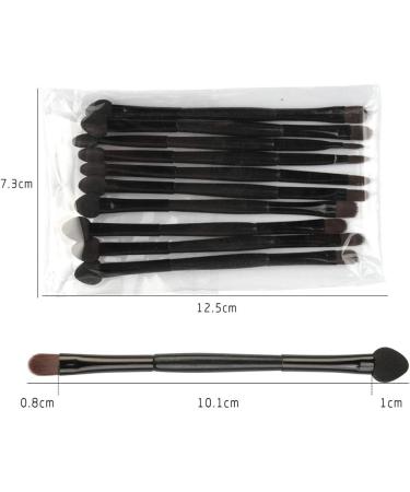 10pcs Makeup Brush Eye Shadow Applicator Beauty Tools for Double-Headed Brush Black Pole Eyelashes Cosmetic Tool - Buy Online on GoSupps.com