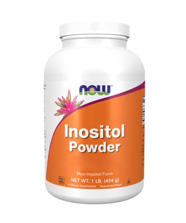 Now Foods Inositol Powder with Myoinositol 454g Vegan Powder Gluten-Free Vegetarian SOYA-Free GMO-Free