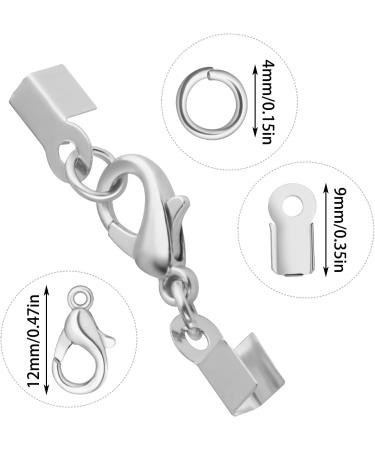 450 Piece Jewelry Making Kit with Fold Over Cord End Caps, Jump Ring Connectors, Lobster Claw Clasps - Silver - Buy Online on GoSupps.com