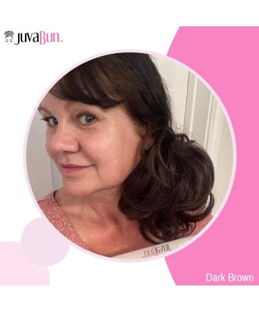 JuvaBun Dark Brown Messy Bun Hair Scrunchie - Synthetic Hair Piece for Men & Women, Perfect for Updos, Events & Everyday Wear - Washable & Realistic - Buy Online on GoSupps.com