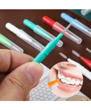 50-Piece Interdental Brushes Set for Effective Teeth Cleaning - 5 Color-coded Dental Floss Brush Toothpick Cleaners - Buy Online on GoSupps.com