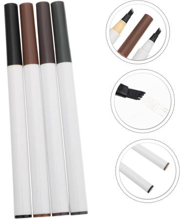 CANIGHT 4pcs Four Forked Eyebrow Pencil Cosmetic Four-head Eyebrow Pens Eye Makeup Pencil Eyebrow Filler Abs - Buy Online on GoSupps.com
