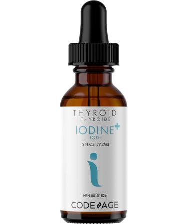Iodine Drops 650 Mcg - 1 Year Supply - Liquid Iodine Supplement Iodine Drops Solution - Pure Clear Iodine - Vegan Iodine Liquid Drop - 2oz