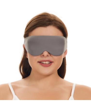 ALASKA BEAR Sleep Mask for Side Sleepers Best Eye Mask Contoured Cup for All Sleeping Positions Cool Night Blindfold 100% Light Blackout Cover Comfort Concave Padding Machine Washable (Dark Grey)