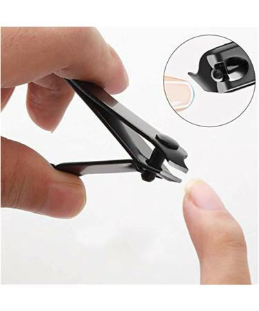 PSGS Black Stainless Steel Nail Clipper Cutter Professional Manicure Trimmer Toe Nail Clippers Knife Finger Nail Tools (Color : L Flat Mouth) - Buy Online on GoSupps.com
