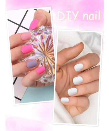 576 Pcs Matte Press on Nails EBANKU Short Acrylic False Nails - 24 Colors Square Fake Nails for Women Girls - Buy Online on GoSupps.com