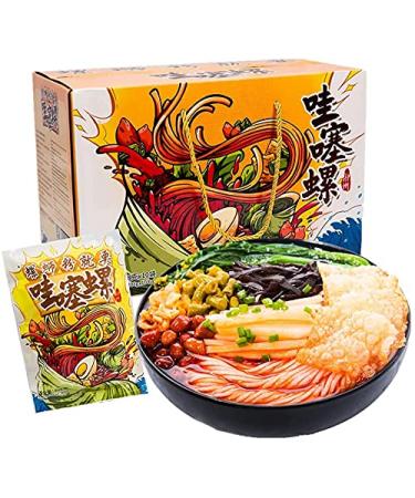 Liuzhou Specialty Rice Noodles 308g Spicy noodles Hot and sour noodles instant rice noodles delicious spicy rice noodles vermicelli snacks specialty food (10bags) 1.00 g (Pack of 1)