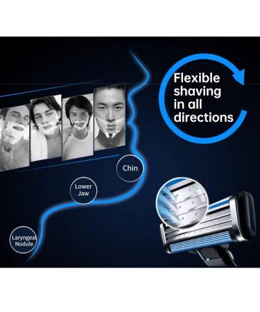 Buy Men's Razor Blade Refills - 12 Pack 3-Bladed Manual Razors with Dual Lubrication for a Smooth Shave | International Shipping Available - Buy Online on GoSupps.com