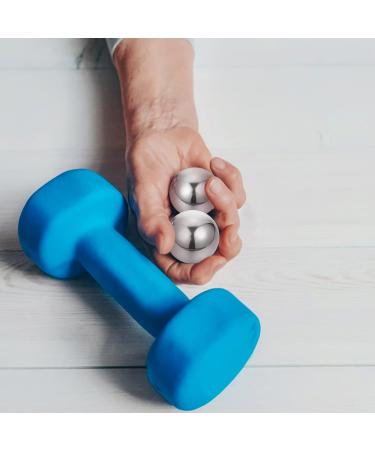 Gleavi Sports Toys: Stainless Steel Ball Roller Massage Device - 2 Pcs Metal Exercise & Stress Balls for Fitness - Buy Online on GoSupps.com