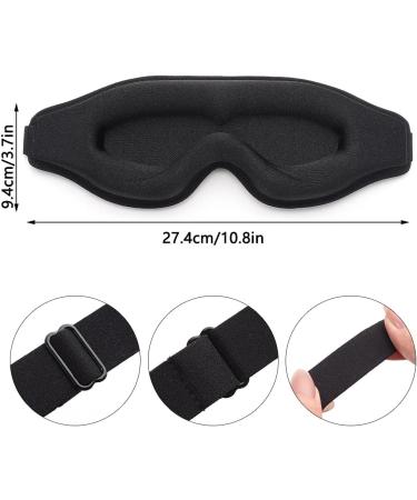3D Contoured Eye Mask for Lash Extensions | Deep Pockets Design | Soft Memory Foam | Adjustable Headband Strap | Black - Buy Online on GoSupps.com