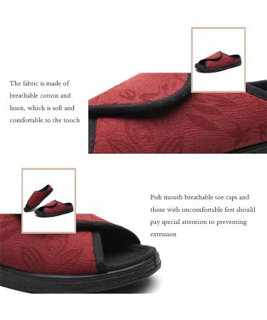 Yytcsjz Swollen Feet Diabetic Edema Grey Sandals - Adjustable, Anti-Slip, Wide & Comfortable for Arthritis, Fasciitis - 22cm Foot Length - Buy Online on GoSupps.com