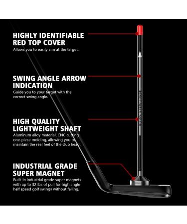 SisterAling Golf Magnetic Alignment Rods - Swing Training Aid for Perfecting Golf Shots | Visualize, Calibrate & Hit The Target with Precision - Ideal Golf Gift - Black - Buy Online on GoSupps.com