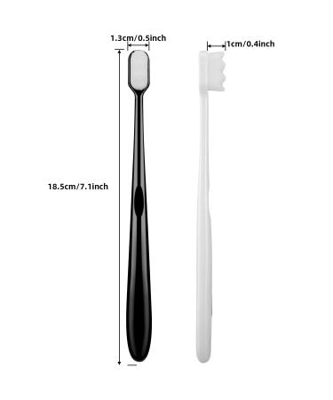 8-Piece Soft Nano Toothbrush Set for Gentle Oral Care - Extra Soft Bristles for Adults, Kids, and Gum Recession Relief (Black & White) - Buy Online on GoSupps.com