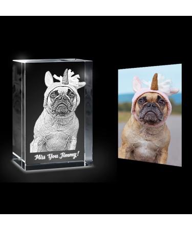Custom Personalized Pet 3D Crystal Photo | Engraved Cat & Dog Pictures in Glass - Buy Online on GoSupps.com