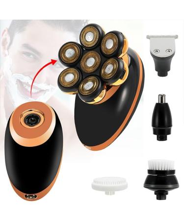 Head Shavers for Bald Men - 5 in 1 Waterproof Electric Razor with 7D Floating Heads | Golden-Pro Rechargeable Trimmer - Buy Online on GoSupps.com