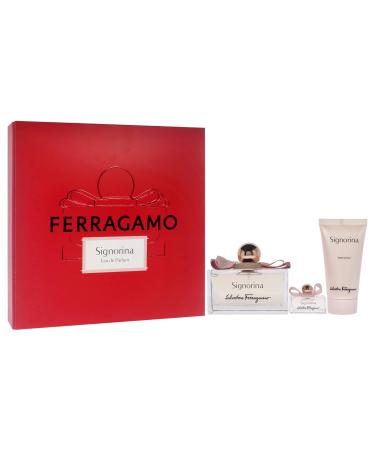 Salvatore Ferragamo Signorina for Women - 3 Pc Gift Set 3.4oz EDP Spray 1.7oz Body Lotion 0.17oz EDP Spray - Buy Online on GoSupps.com