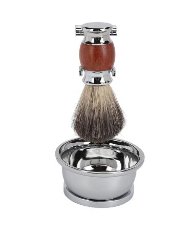 Premium 3-in-1 Shaving Set for Men Alloy Manual Razor Beard Foam Brush & Soap Stand Perfect Beard Care Kit - Buy Online on GoSupps.com