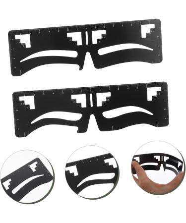 FOMIYES 10 Pcs Eyebrow Ruler Eyebrow Corrector Mini Practical Female Makeup Tool Eyebrow Trimming Labeling 1 count (Pack of 1) Blackx5pcs - Buy Online on GoSupps.com