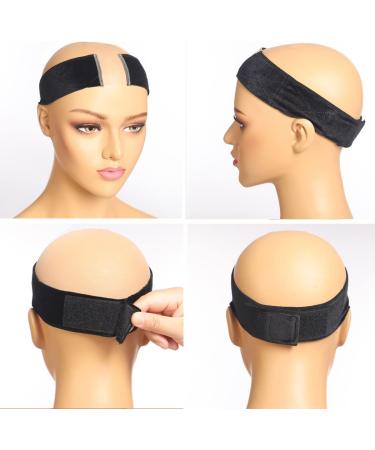 Elastic Non-Slip Wig Grip Headband - Thinner Velvet Band for Women's Wig and Scarf (2 Pack Black) - Buy Online on GoSupps.com