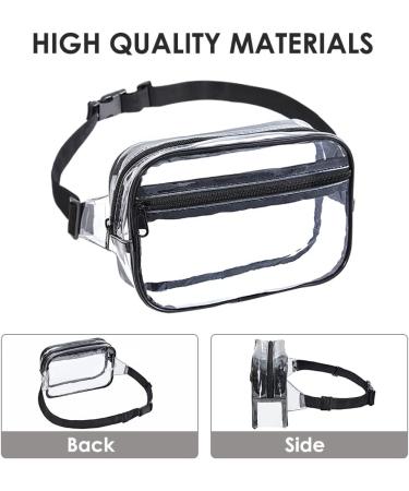 Clearworld Clear Fanny Pack - Stadium Approved Waist Bag for Men and Women - Adjustable Fashion Belt Bag for Festivals, Travel, and Concerts - Black - Buy Online on GoSupps.com