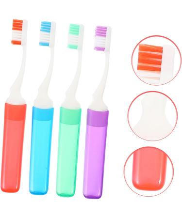 Buy Healvian 4-Piece Travel Toothbrush Set - Soft Foldable & Compact Camping Toothbrushes for Oral Care on-the-Go - Buy Online on GoSupps.com