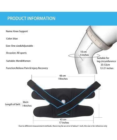 Knee Brace (Blue) with Side Stabilizers & Patella Gel Pads - Ultimate Knee Support for Pain Relief in Sports Workout Arthritis ACL & Joint Pain for Men & Women - Buy Online on GoSupps.com