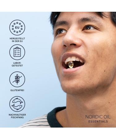 Omega 3 100 Capsules 1220mg | DHA & EPA Omega 3 Fatty Acids High Bioavailability | Highly Dosed Natural Omega 3 Fish Oil for Cognitive and Cardiovascular Support | Nordic Oil - Buy Online on GoSupps.com