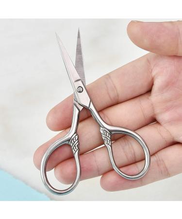 Lobodt Small Facial Hair Scissors - Stainless Steel Straight Tip Snips Grooming Kit for Eyebrows, Beard, Moustache - Portable PU Case Included - Buy Online on GoSupps.com