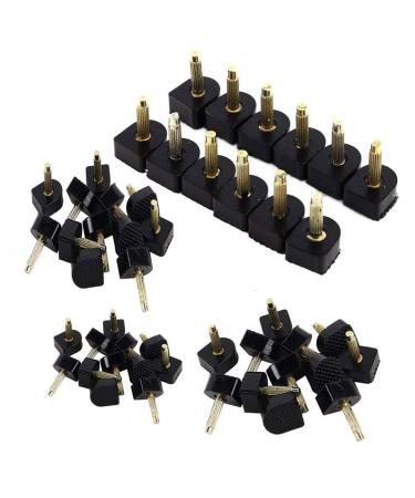 60PCS High Heel Replacement Tips High Heel Shoe Repair Tips Stiletto Repair Heel Caps Kit Pin Taps Dowel Lifts Replacement Black 5 Sizes by Meiso