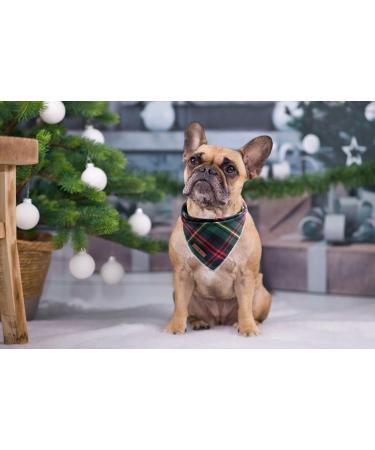 Shop Lionet Paws Christmas Dog Bandana - Checkered Green Triangular Scarf for Small Medium & Large Dogs (1-Pack) - Buy Online on GoSupps.com