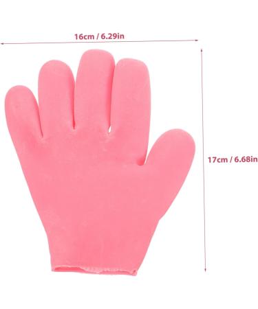 FRCOLOR 2 Pairs Moisturizing Gloves Mittens Lotion Gloves Overnight for Women Gloves for Dry Hand Silicone Glove Lotion Hand Moisturizing Glove Sock Silica Gel Miss Soft Pink - Buy Online on GoSupps.com