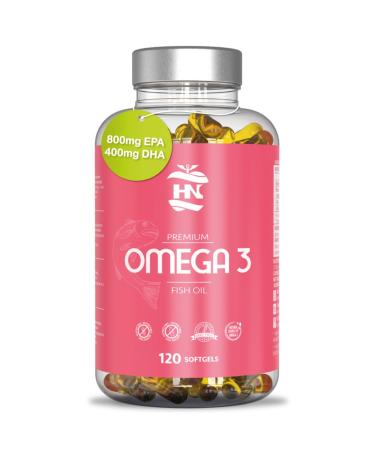 Omega 3 Capsules 2000mg Omega 3 Fish Oil Based 120 Omega Softgels 800mg EPA 400mg DHA 3 High Concentration Omega 3 DHA EPA with Vitamin E