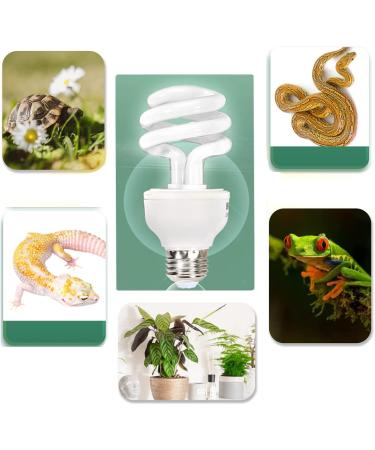 Qeeheng UVB Reptile Light 5.0 - Energy-Saving Tortoise Lamp for Tropical Pets & Aquariums | 13W E27 UVB5.0 - Buy Online on GoSupps.com