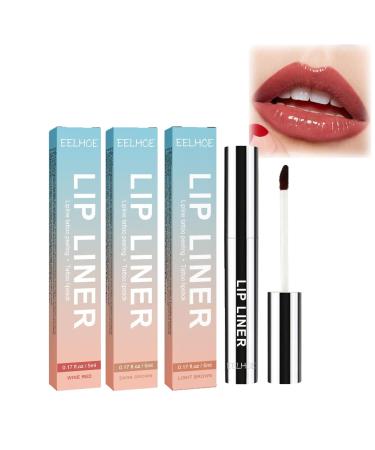 Discriminable lip contour pencil Plump Lip Lines Lip Liner show pull -off lip liner pen pull -off lipstick pull -off lipstick peel off lip liner (3PC)