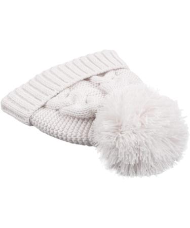 XIAOHAWANG Winter Knit Hat for Baby Boys and Girls, Pompom Cap - White (0-3 Years) - Buy Online on GoSupps.com