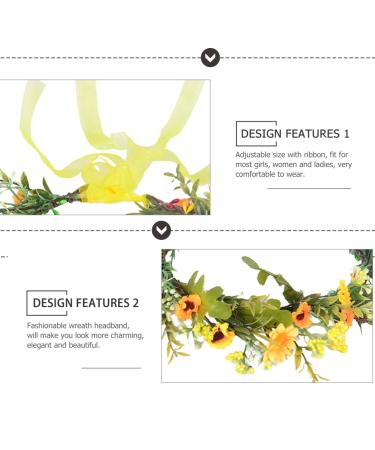 Minkissy Green Leaf Flower Crown | Sunflower Headband & Boho Hair Wreath for Weddings Festivals & Beach Parties - Fashion Hair Jewelry - Buy Online on GoSupps.com