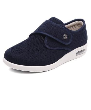 Women's Edema Diabetic Shoes Adjustable Wide Width Outdoor Walking Sneakers Orthopedic Lightweight Anti-Slip Casual Slippers for Elderly Arthritis Swollen Feet(Size:36 Color:Blue) 36 Blue