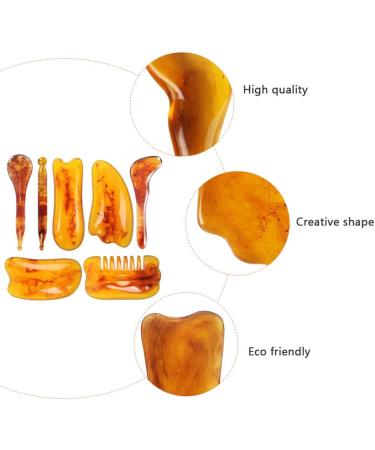 Heallily 7pcs Body Massage Tools Set - Gua Sha Scraper Plates for Neck Face and Back - International Shipping Available - Buy Online on GoSupps.com
