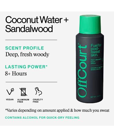 OffCourt Natural Body Spray for Men - Aluminum-Free Deodorizing Spray Trio Pack with Prebiotics - Sandalwood, Citrus, and White Musk Scents - 3.4 oz (Pack of 3) - Buy Online on GoSupps.com