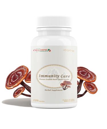 CheezhengHimalaya Reishi Mushroom Organic Daily Supplements Immune Support and Longevity - Vegan Gluten-Free Non-GMO Tibetan Natural Herbal Supplement - 120 Capsules 1400 mg