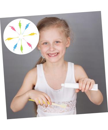 Minkissy 8st Small Crocodile Children's Toothbrush Set - Transparent Bent Design for Kids | International Shipping Available - Buy Online on GoSupps.com