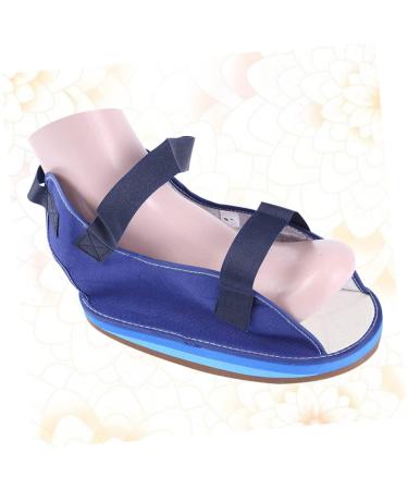 GLEAVI Square Toe Sandals for Women - Ankle Braces for Broken Feet - Foot Protective Shoes for Fracture Care - Blue - Buy Online on GoSupps.com